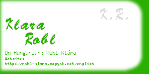 klara robl business card